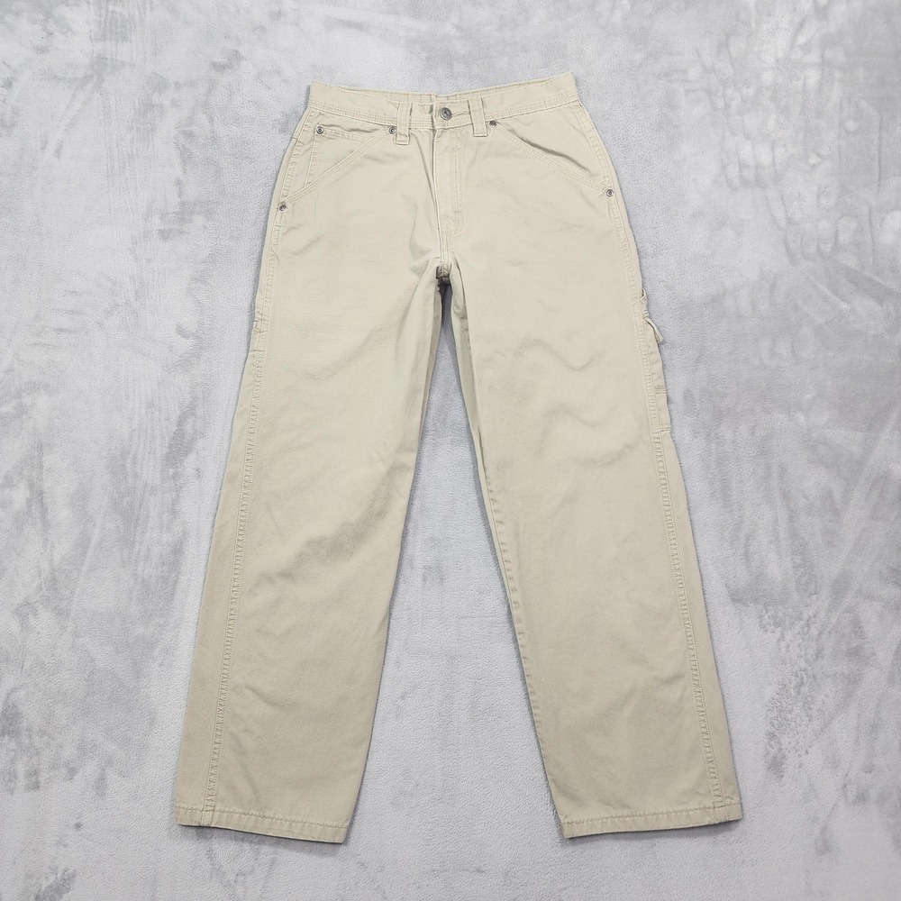 Wrangler Jeans Men 29x30 Beige Relaxed Fit Straight Leg Chino Khaki Cargo Casual